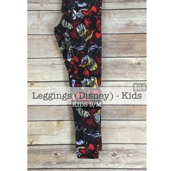 NWT LuLaRoe leggings kids size S/M Disney Villains Captain Hook NEW - Picture 1 of 1